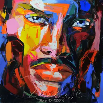 

Palette knife painting portrait Palette knife Face Oil painting Impasto figure on canvas Hand painted Francoise Nielly 13