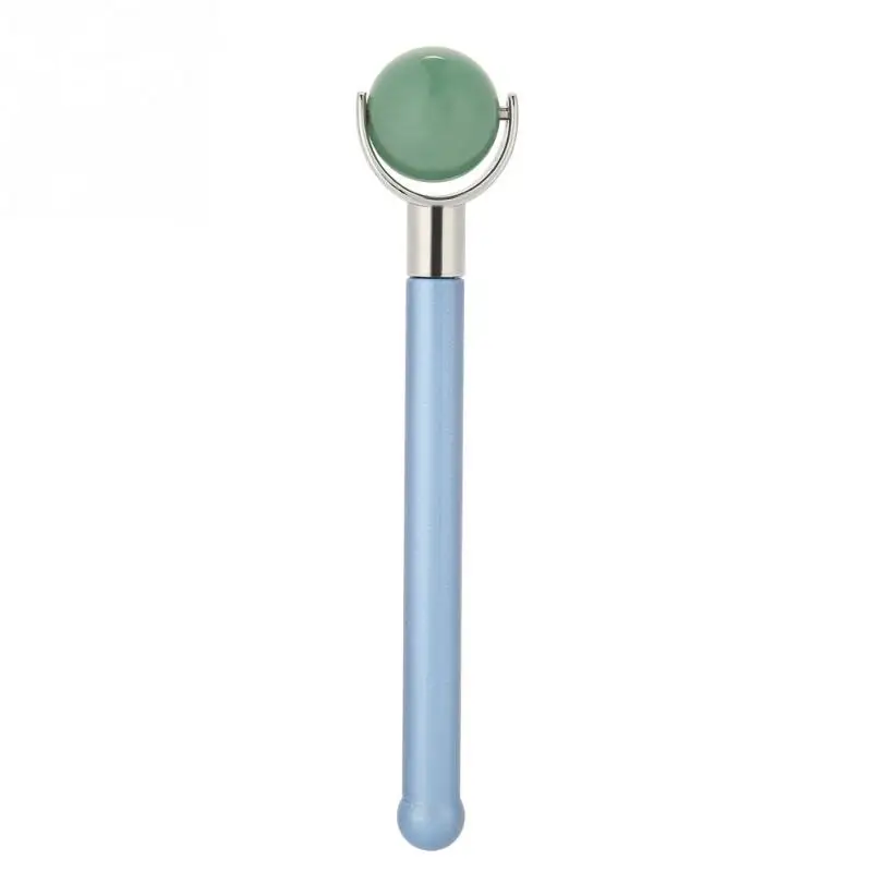 Green Aventurine Jade роликовый для похудения для лица глаз Массажер лобной части головы против старения Массажер для устранения морщин релаксации Jade Roller ИНСТРУМЕНТЫ - Цвет: Green Aventurine