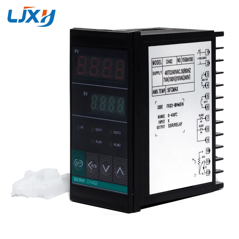 CH402 AC48-240V питания высокая точность смарт PID регулятор температуры Термостат реле и SSR двойное реле выход