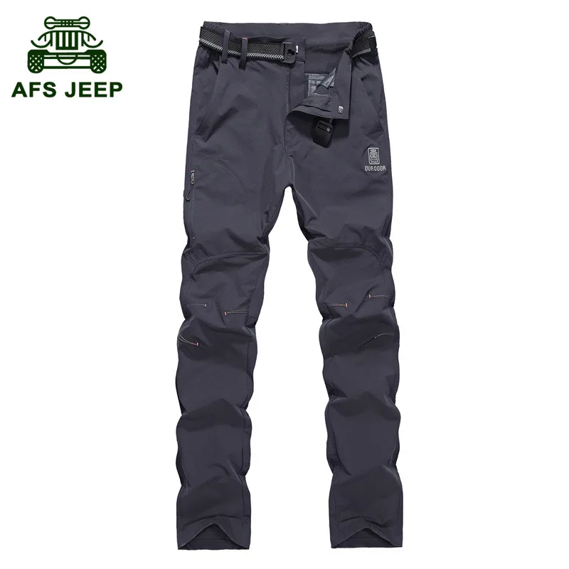 AFS JEEP походные брюки мужские стрейч Мульти Карманы думаю теплый флис быстросохнущие водонепроницаемые мужские брюки рыбалка кемпинг тактические брюки