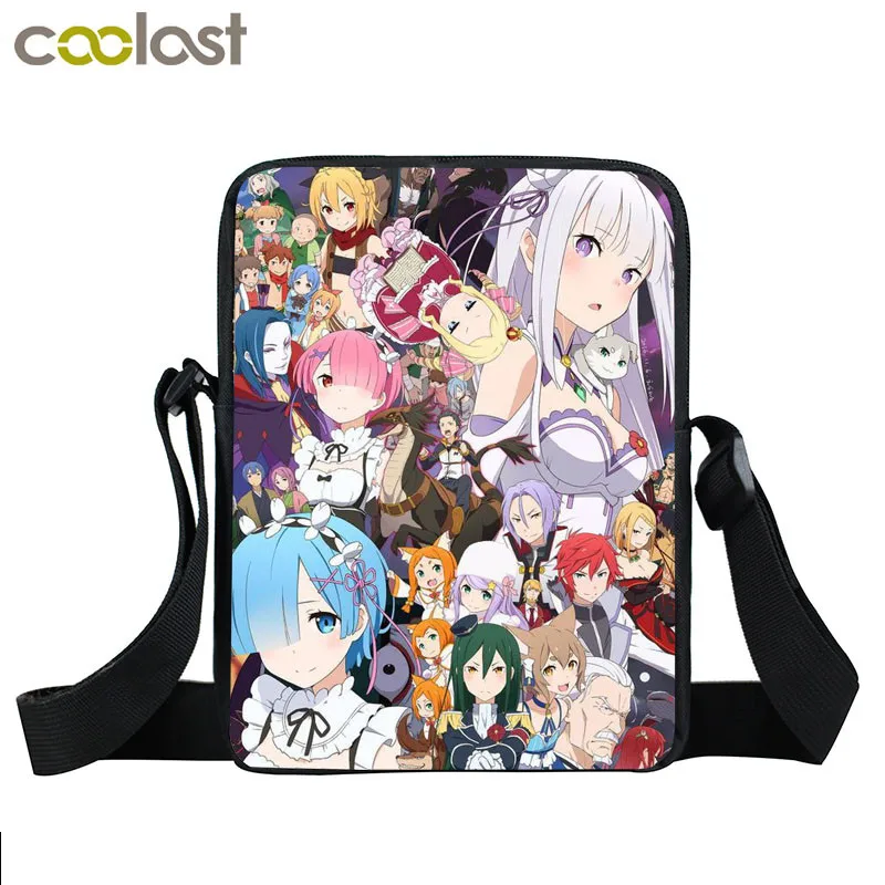 Re: Zero kara Hajimeru Isekai Seikatsu мини-сумка-мессенджер для подростков, сумка через плечо для девочки, Emilia Rem, Детские Наплечные сумки, сумка-книжка - Цвет: xkbzero10