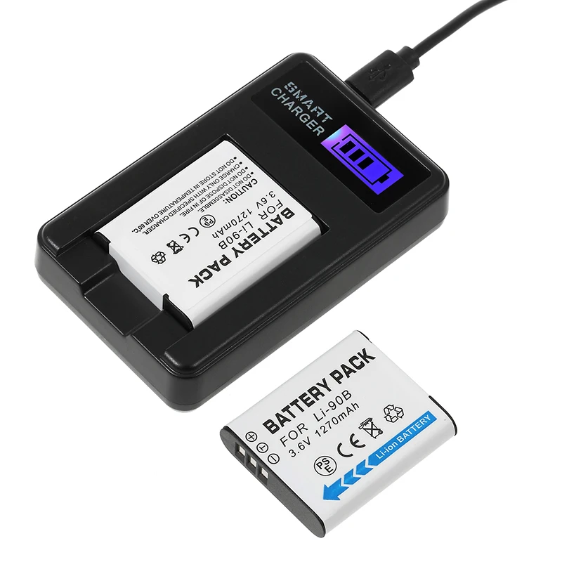 2x LI-90B LI 90B LI90B LI-92B Камера Батарея + ЖК-дисплей USB Зарядное устройство для Olympus TG-1 iHS TG-2 TG-3 TG-4 TG5 SH50 iHS SH60 XZII SP100