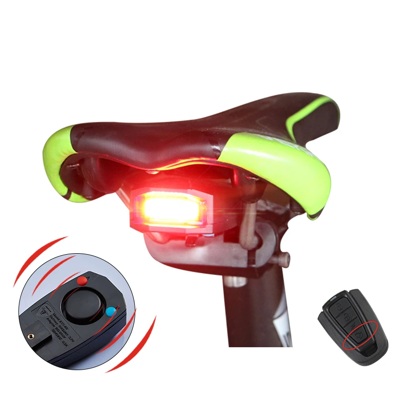 Best Anti-theft Bike Security Alarm Lock Bicycle Tail Llight USB Rechargeable Lock Alarm Mountain Bike Rear Light Cycling Accessories 5
