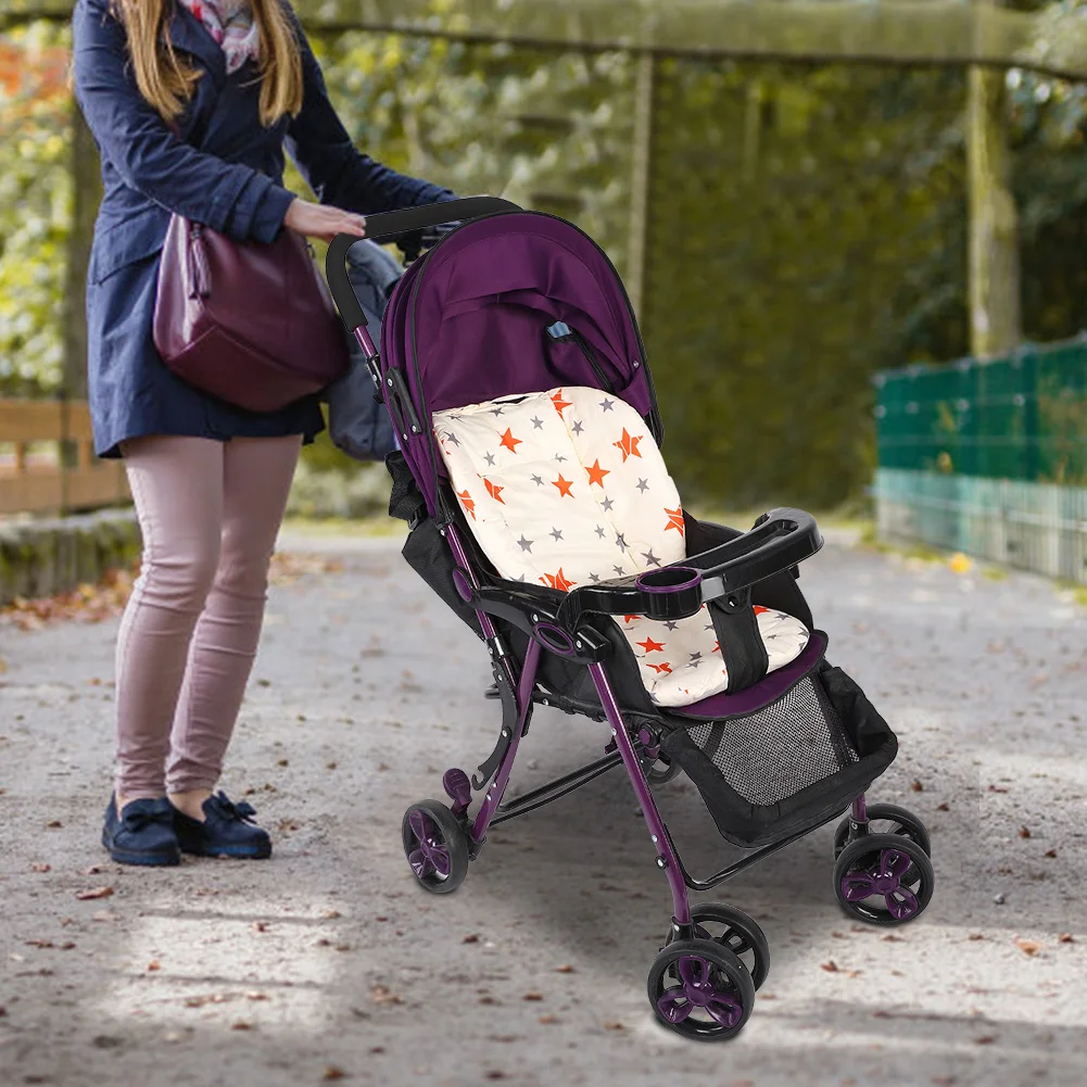 buy Baby Stroller Seat Cushion Car Thermal Pad Child Carriage Cushion Cartoon Cart Stroller mattresse Pillow Cover