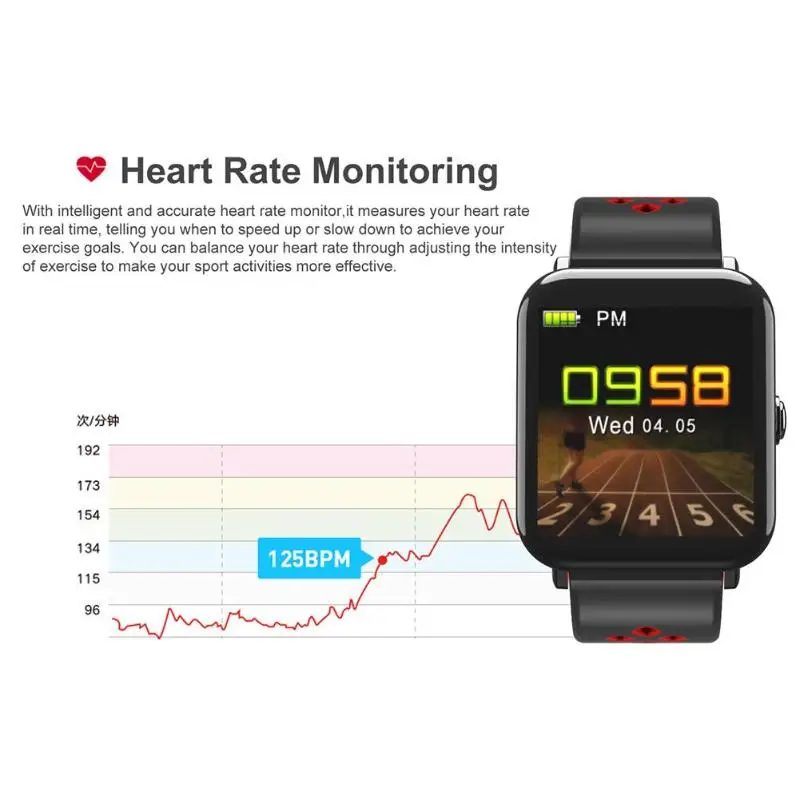 DM06 1,3 дюймов планшет Smart Band сердечного ритма приборы для измерения артериального давления мониторы Браслет Сна Спорт фитнес трекер умный Браслет