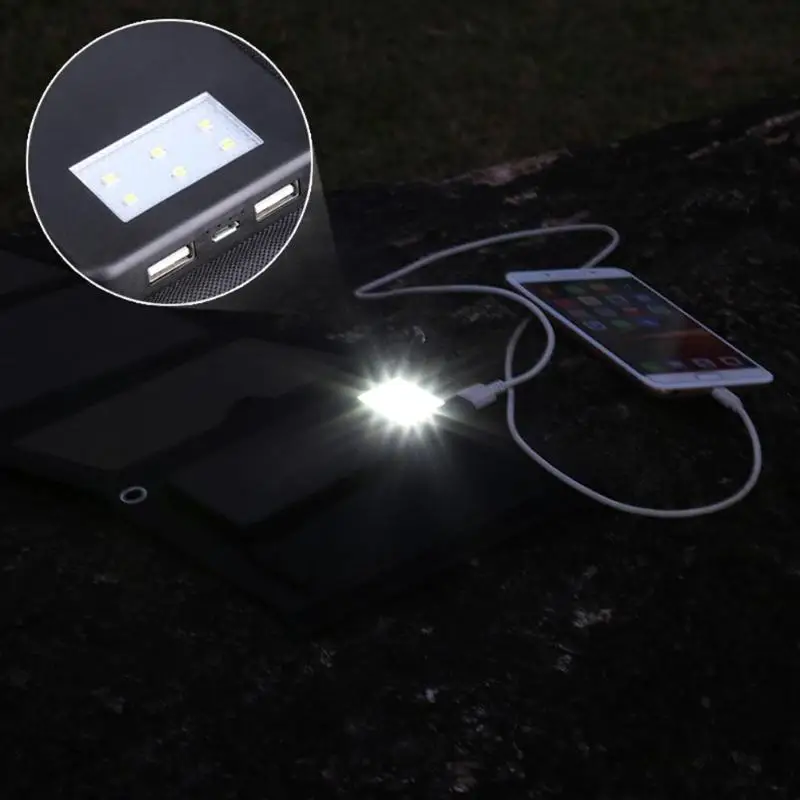 Портативная солнечная панель 8 Вт солнечная панель power bank 10000 мАч sunpower складная солнечная батарея зарядное устройство для телефона на открытом воздухе lightZ70