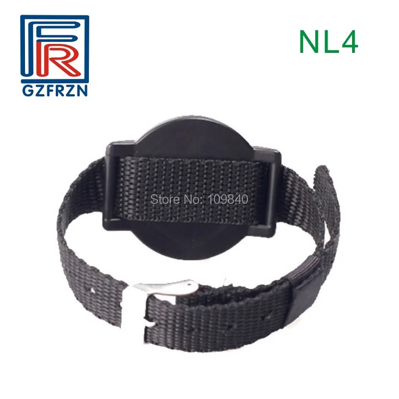 10 шт. NL4 многоразовые iso15693 ICODE SLIX RFID NFC смарт растягивающиеся нейлоновые браслеты тканый браслет регулируемый