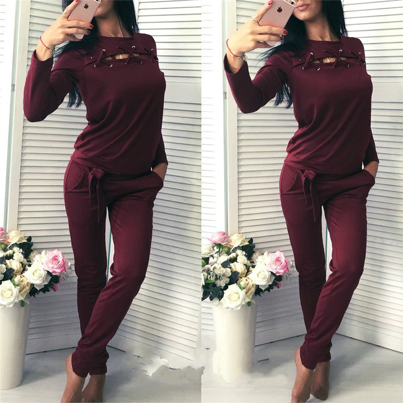 Розовый спортивный Костюмы Для женщин костюмы Новинка 2017 года костюм 2 предмета