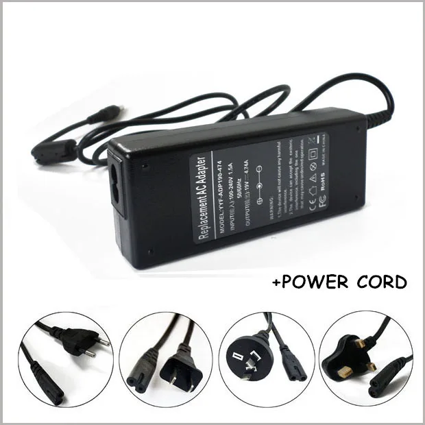 

19V 4.74A 90W Laptop AC Adapter Charger For Cadernos Samsung NP-R519 NP-R520 NP-R522 NP-R560 R540 R580 R620 AD-9019