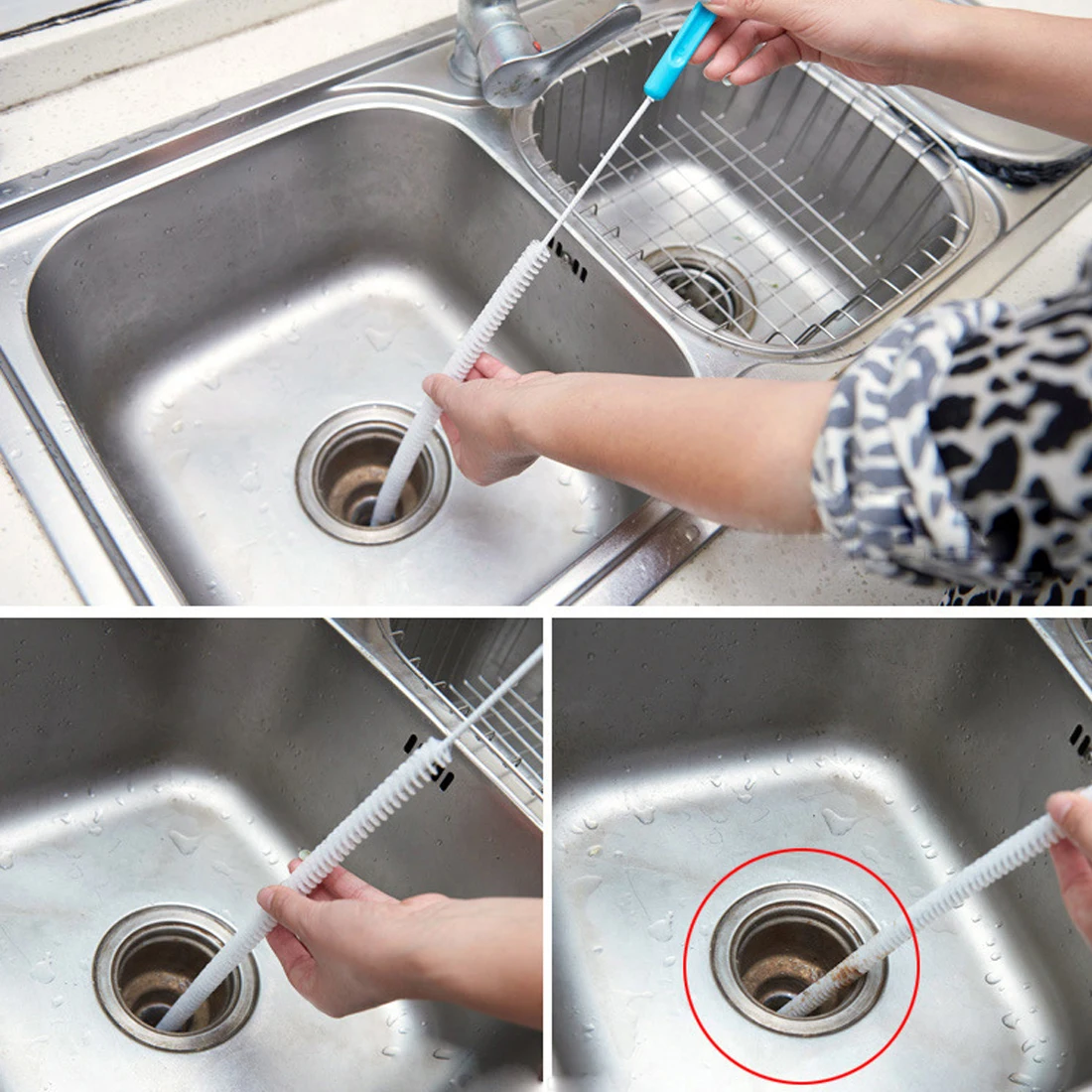 

Best Sale Sewer Cleaning Brush Home Bendable Sink Tub Toilet Dredge Pipe Snake Brush Tools Creative Bathroom Kitchen Accessories