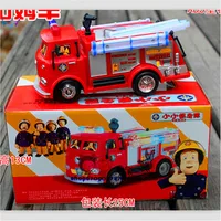 FIREMAN SAM Toy Truck Fire Truck Car With Music+LED Boy Toy Educational Electric toys Color box