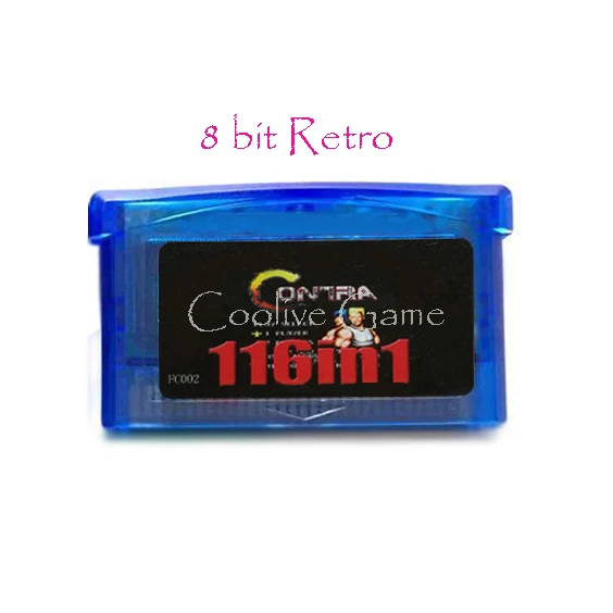 

116 in 1 Compilation 8 bit Retro Memory Card for 32 Bit Handheld Video Game Cartridge Console with Contra 1 2 3 6 7 Castlevania