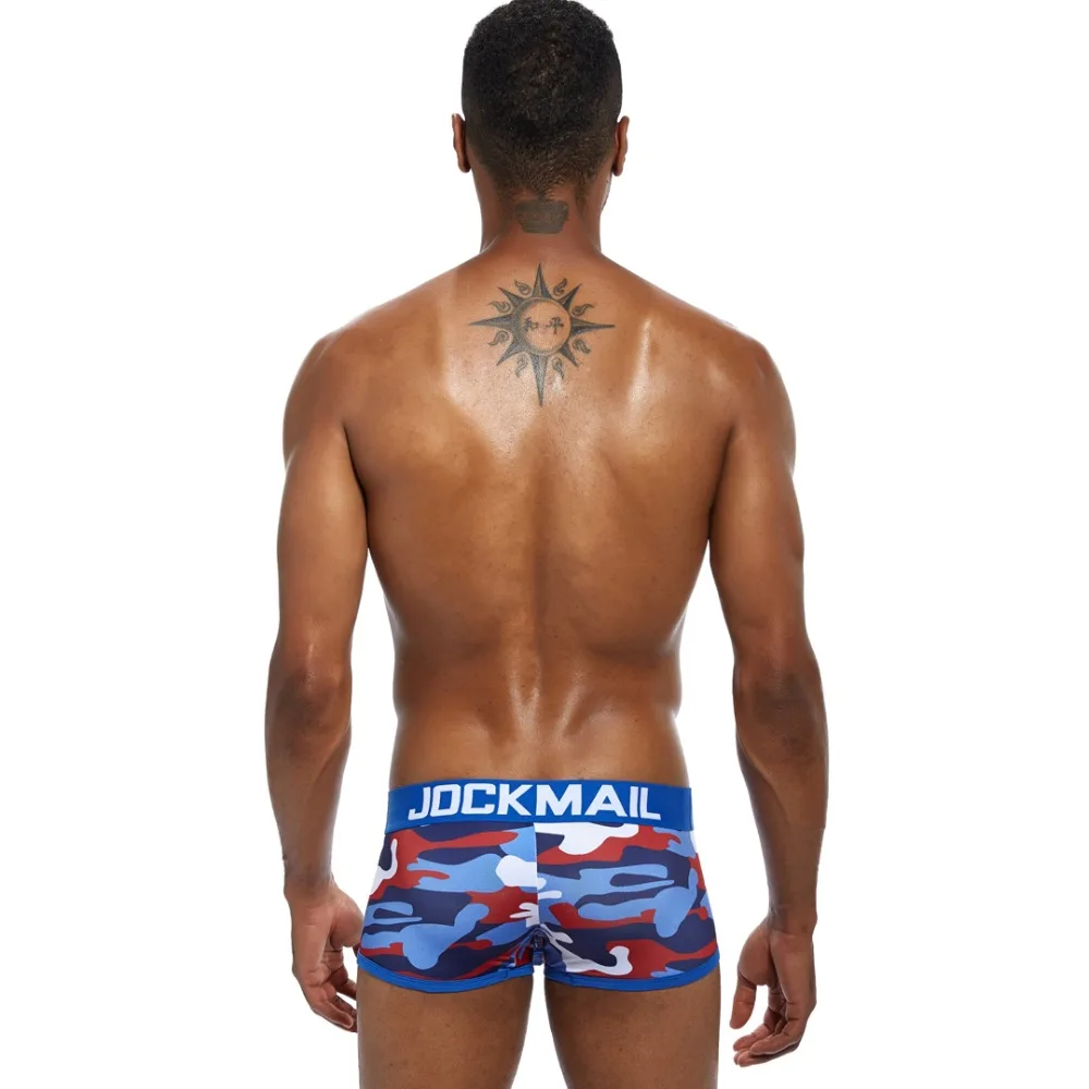 JOCKMAIL, мужское нижнее белье, боксеры, мужские трусы для геев, мужские сексуальные шорты, мужские камуфляжные мягкие трусы, шорты, мужские трусы с принтом