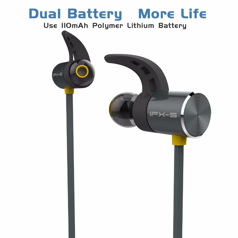 

PLEXTONE BX343 Double Battery More Life IPX5 Waterproof Earphone Magnetic Bluetooth V4.1 Wireless Sports Earphone With Micphone