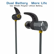 On sale PLEXTONE BX343 Double Battery More Life IPX5 Waterproof Earphone Magnetic Bluetooth V4.1 Wireless Sports Earphone With Micphone