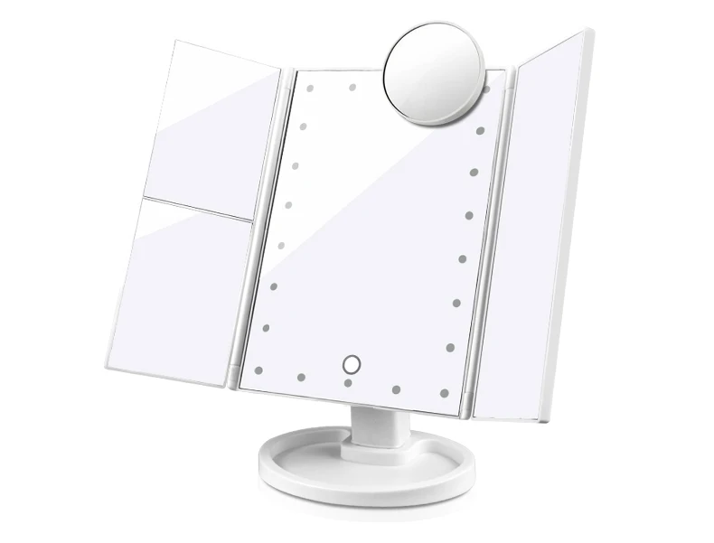 Светодиодный косметический светильник с сенсорным экраном, туалетный столик, светодиодный зеркальный светильник, Косметическая лампа для макияжа, зарядка от USB, питание от аккумулятора