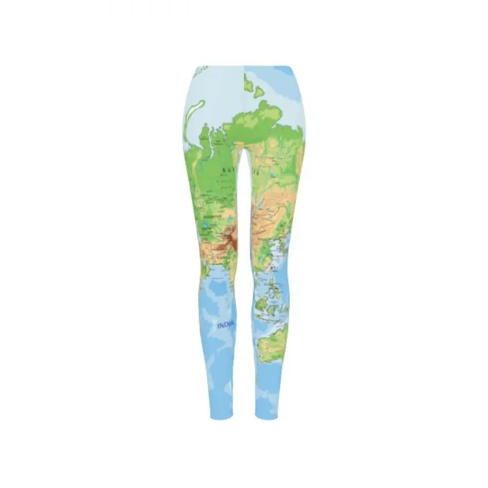 

World Map Sea States Land Slim Leggings Women Girl Fitness Sexy Elasticity Skinny gothic calzas leggins mujer feminina panties