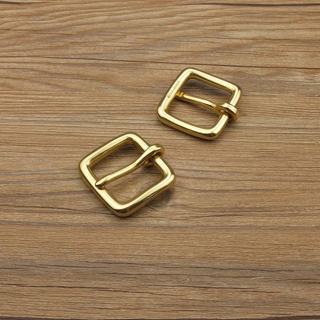 John Leather DIY Leathercraft Hardware 1'' BOR Solid Brass Belt Pin Buckle 909601 B25in