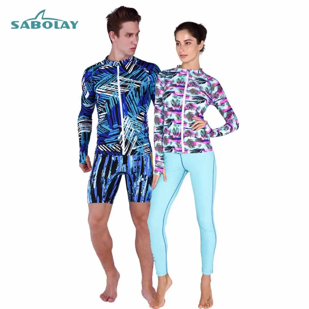 2016 hot sale men Long sleeved Surf Swimwear Prevent Jellyfish Quick