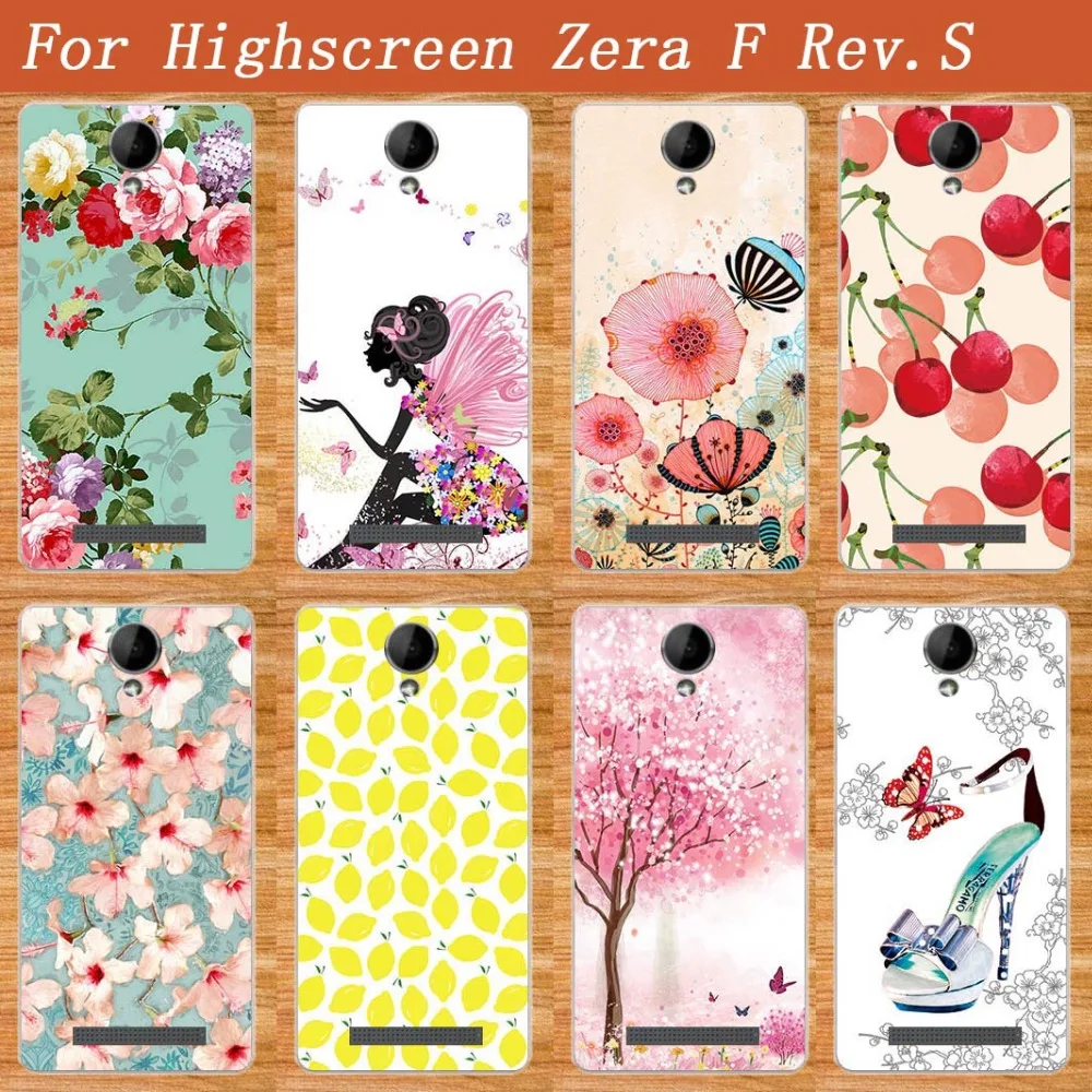 

For Highscreen Zera F rev.S Original patterns DIY Printed SOFT TPU Cartoon painting phone Case For Highscreen Zera F rev.S