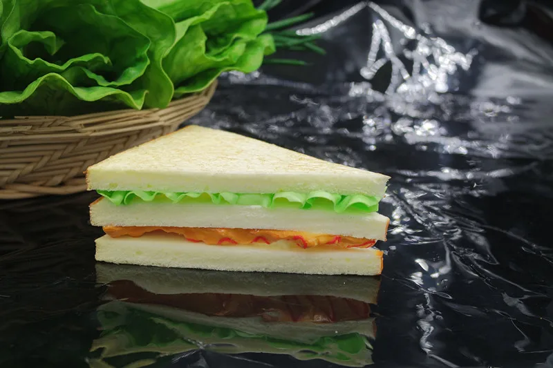 Искусственные украшения Еда s ПУ Моделирование сэндвич Гамбург искусственные продукты ресторанные шкафы миниатюры дисплей хлеб