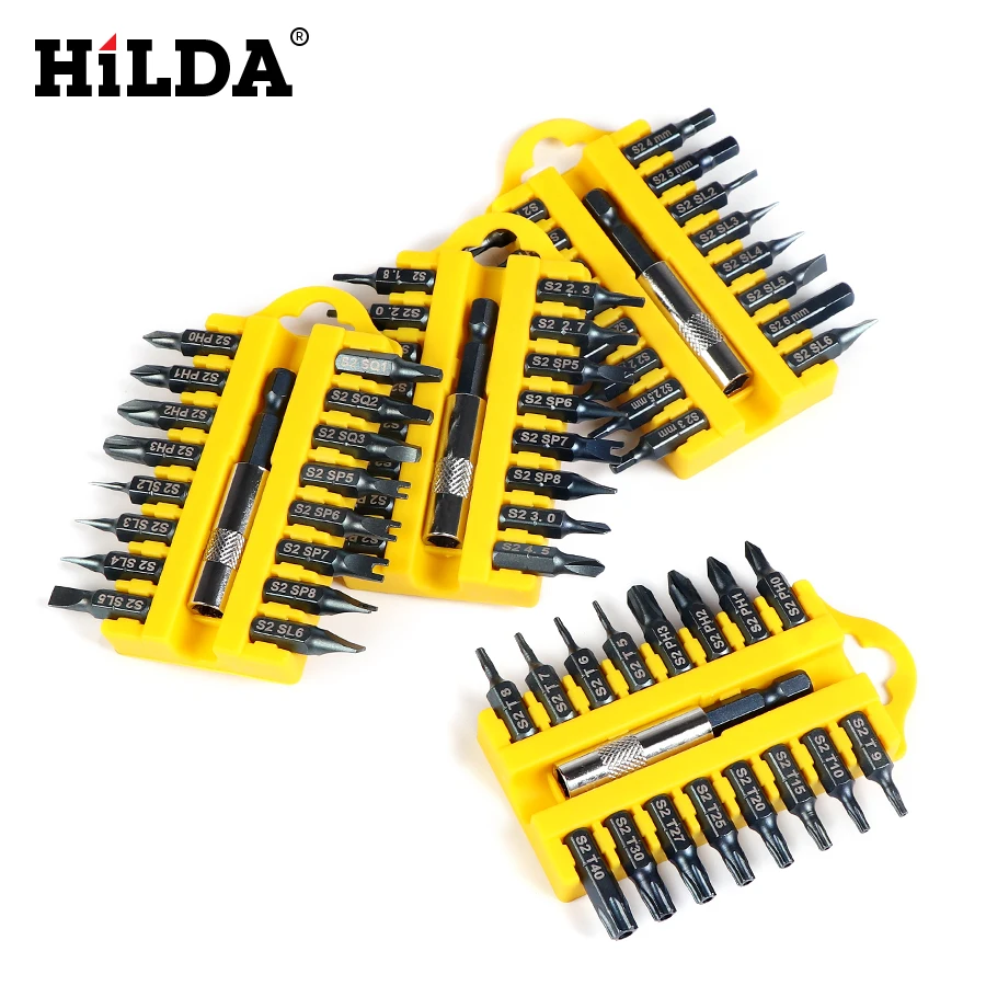 

HILDA 17pcs Security Tamper Proof Torx Hex Star Bit Set Magnetic Holder Screwdriver Bits Cordless drill Screwdrivers Bits