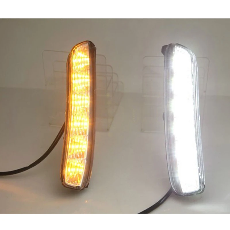 

2pcs for Vios 2017 DRL Daytime Runnig Light with Yellow Turning Light