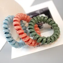 1 шт. веревка для волос для девочек популярный цвет резинка-пружинка для волос кольцо высокая эластичная карамель цвет синий серый украшения волос Веревка G0409