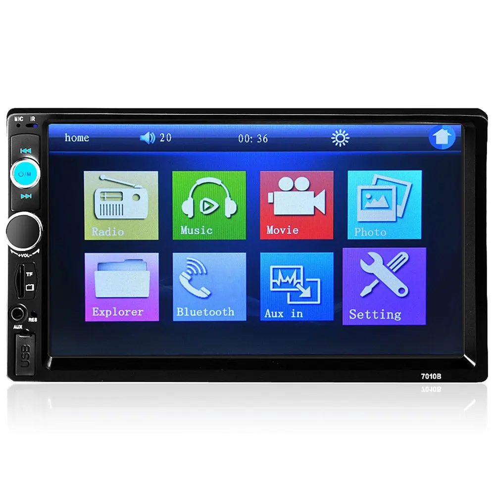  7080B 7inch Car Radio Bluetooth V2.0 Car Stereo HD Touch Screen MP5 Player SD MMC USB FM MP3/MP4 Hands-free Call Remote Control 