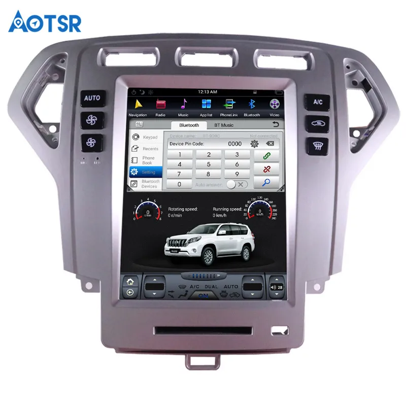 Тесла стиль чистый Android6.0 10," автомобиль без dvd-плеер gps навигации для Ford Mondeo Fusion 2007-2010 стерео автоматическое устройство мультимедиа