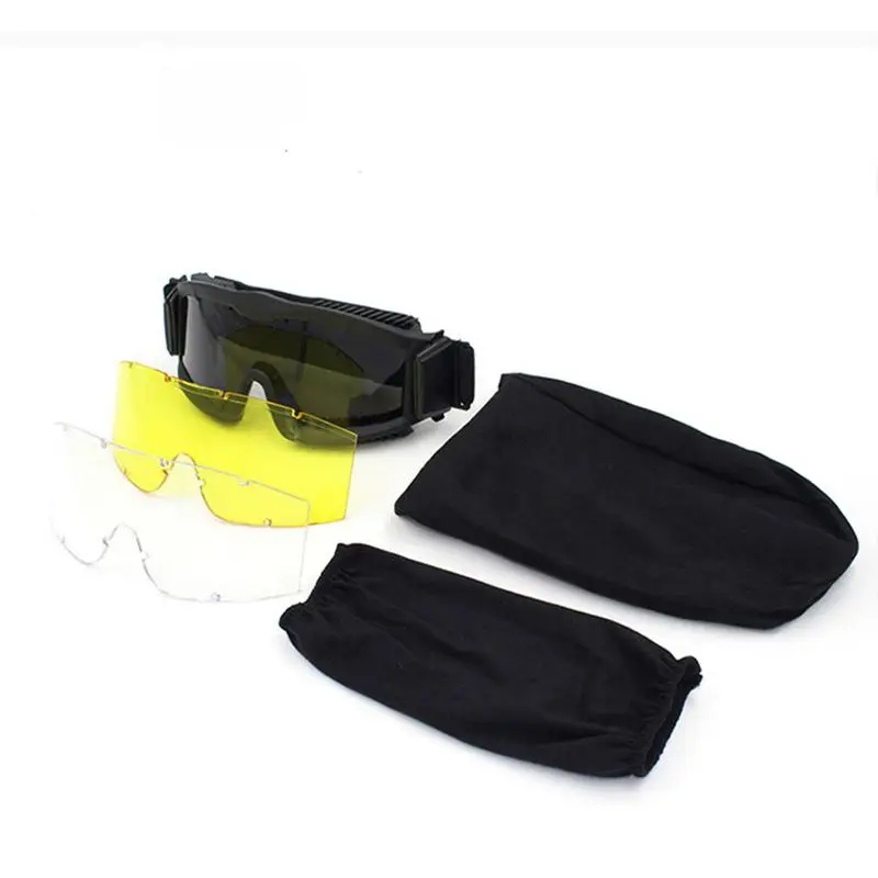 Новые USMC военные страйкбольные тактические очки мужские мотоциклетные противотуманные очки армейские солнцезащитные очки уличные очки 3 линзы
