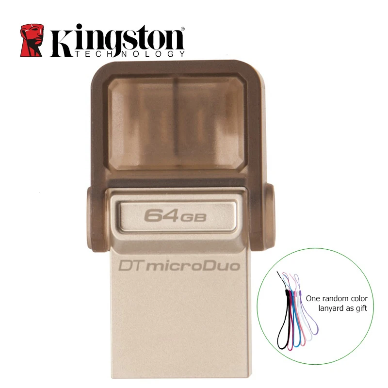 

Kingston USB Flash Drive USB 2.0 64GB USB Memory Flash Stick OTG Pen Drive 2-in-1 Mobile Phone Tablet Pendrive