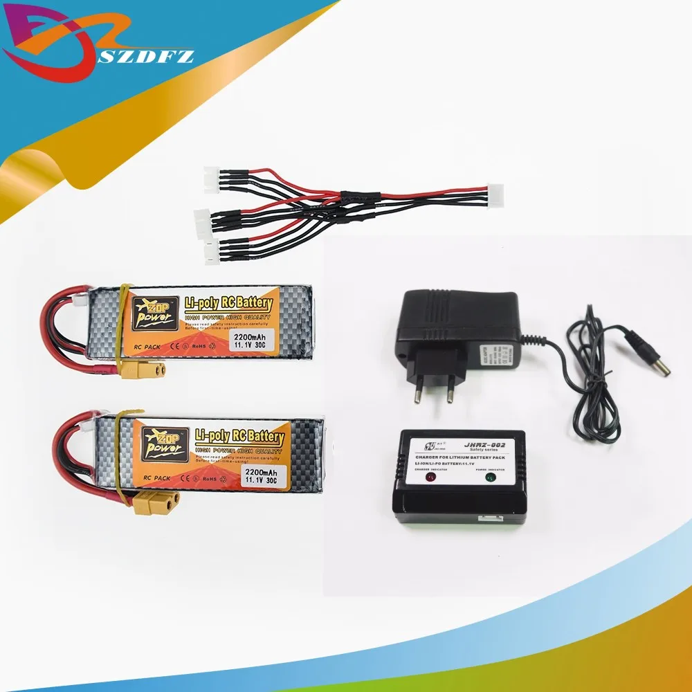 11.1 В 2200 мАч lipo Батарея ZOP 3 S 30C XT60/T штекер и зарядное устройство для Вертолет Qudcopter
