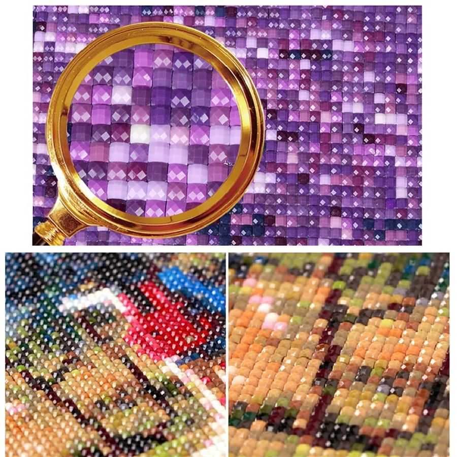5D Diy Алмазная Картина Пейзаж Закат вода и красота глаза полностью квадратные