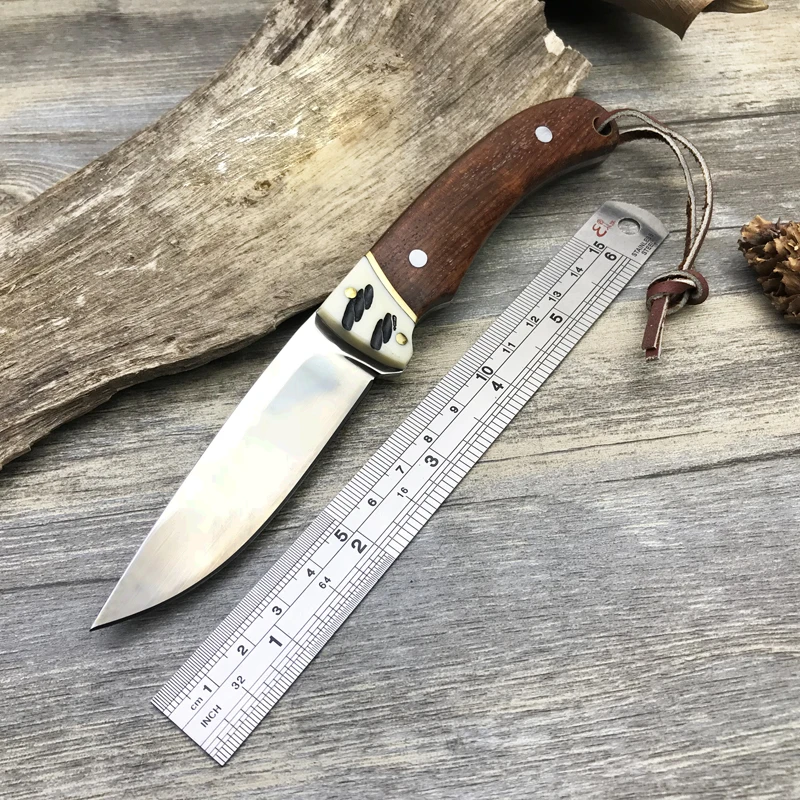 Buy 7Cr17Mov Blade Wooden Handle Tactical Hunting