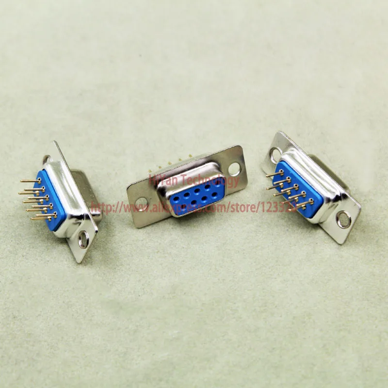 500pcs RS232 Parallel Serial Port DP9 DB9 9 Pin D Sub Female PCB Type Connector Socket Plug COM Adapter | Обустройство дома