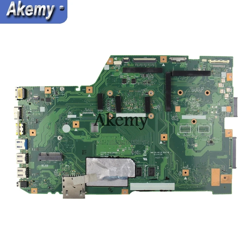 Akemy X751MA Laptop motherboard for ASUS X751MA X751M X751 Test original mainboard 4G RAM N2930 CPU