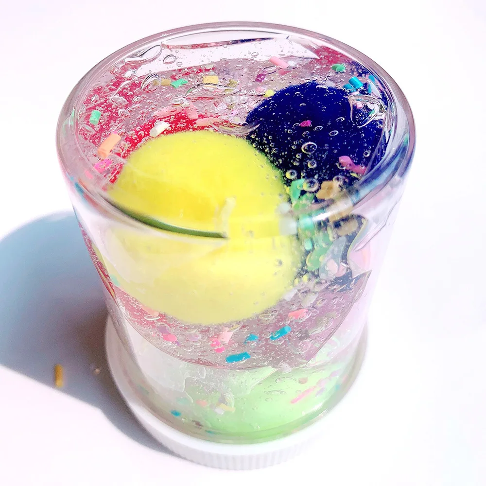 DIY Clear Slime игрушки кристалл Грязь пушистый клей слайм многоцветный конфеты поставки слаймов волшебный песок антистресс шпатлевка глина