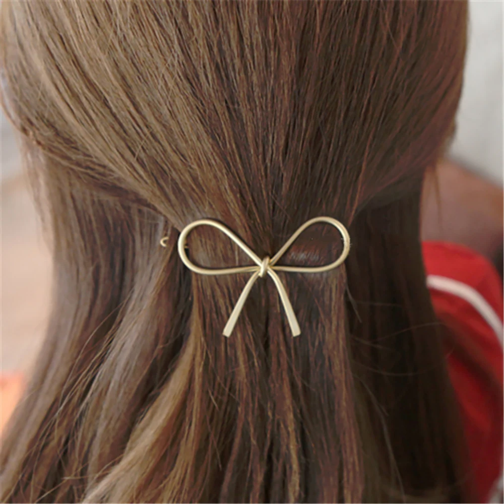 

New Vintage Hairpins Metal Bow Knot Hair Barrettes Girls Women Hair Accessories Hairgrips New Brand Hair Holder Hair Clip