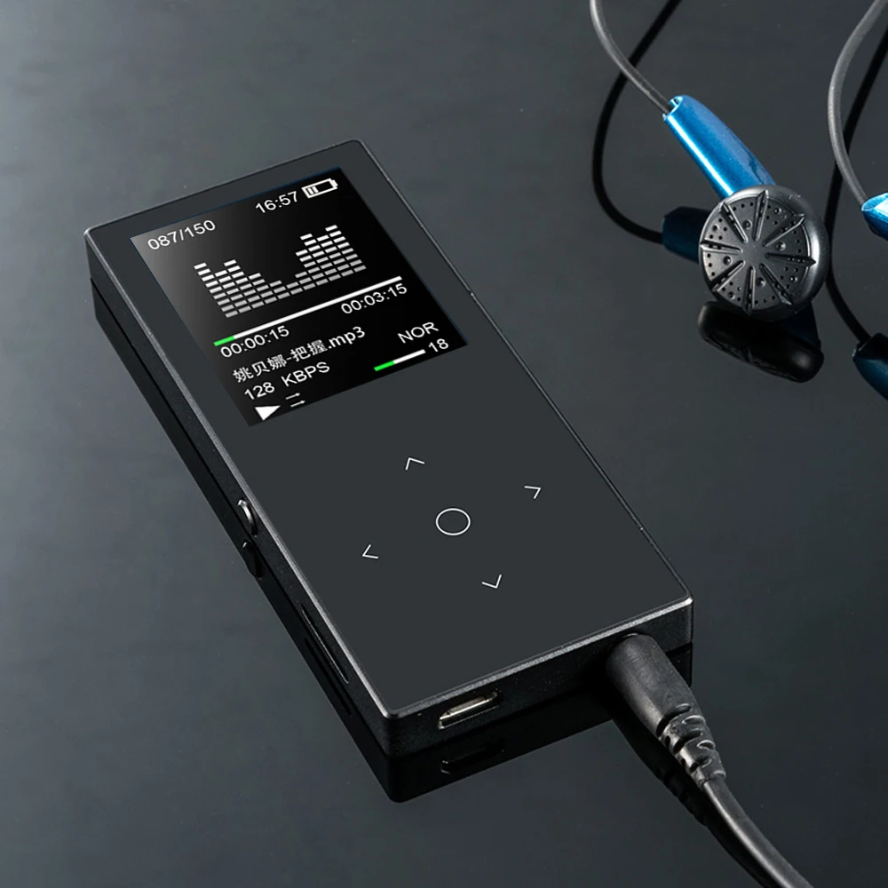 16GB MP4 Player con Bluetooth 1.8 Pollici HD Dello Schermo di Tocco di Pulsante MP3 Lettore Lossles