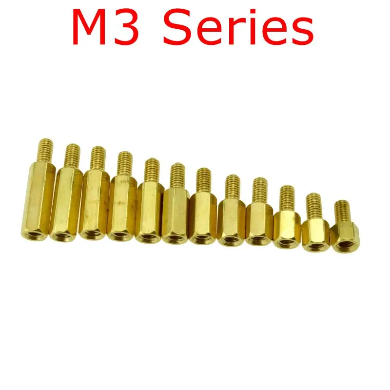 Pack of 10 Circular Spacer Brass M3 4mm Stand off Support