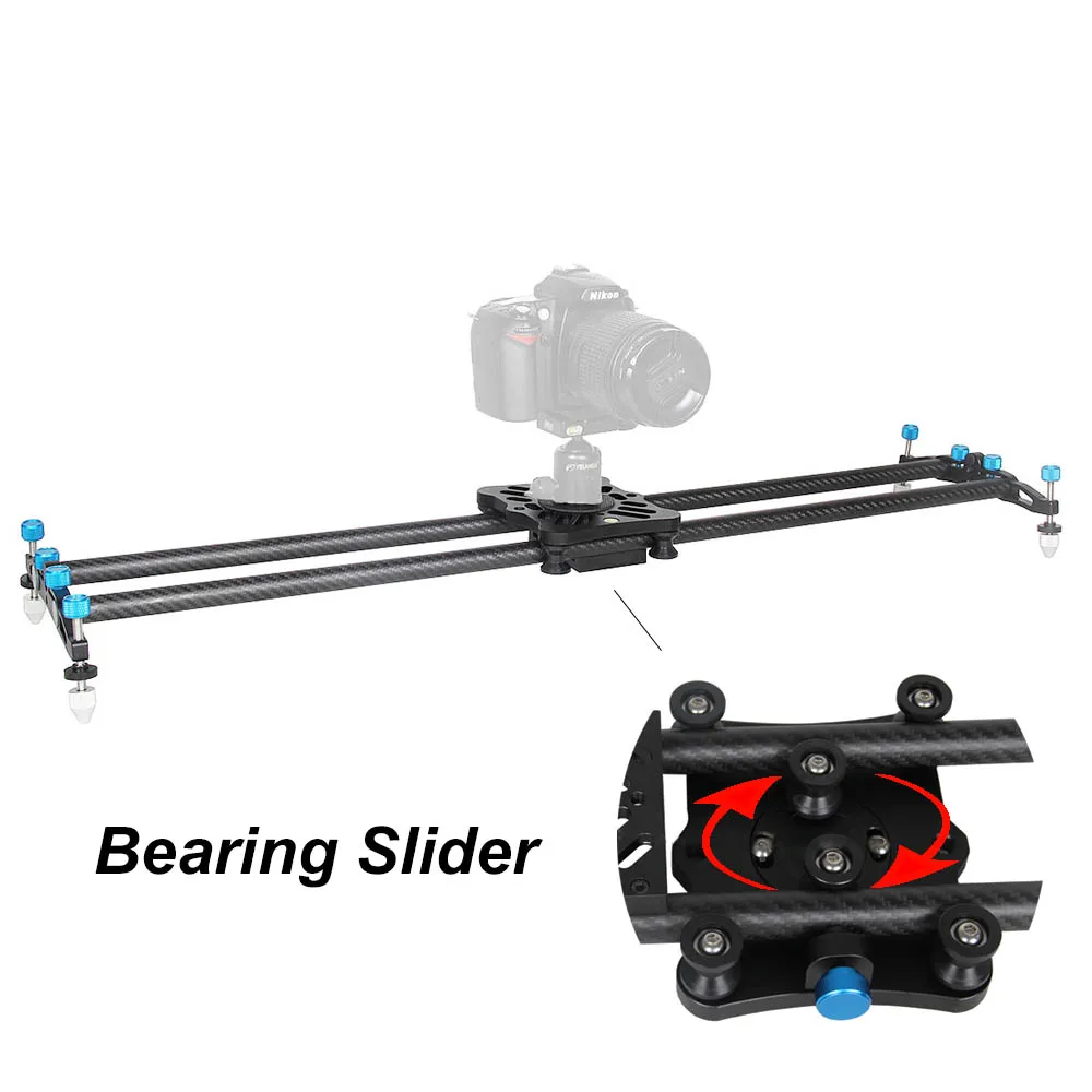 

New Professional 31"/80cm Carbon Fiber Bearing Video Slider Track Dolly Stabilizer for DSLR Canon Nikon Sony Camera Camcorders