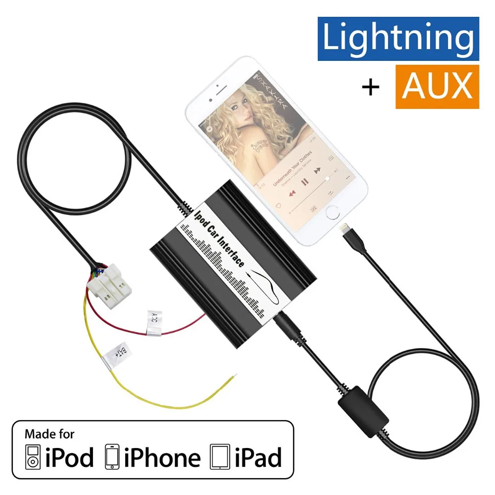 Auto iPod iPhone Adapter Car MP3 Interface Lightning 8 Pin Charger for 2003 2010 Infiniti FX35 FX45 G35 G37 M35 M45 QX56 EX35-in Car MP3 Players from ...