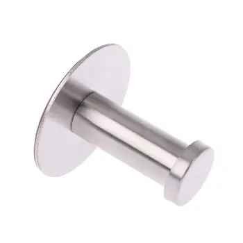 

Stainless Steel Round without Drilling Self Adhesive Wall Mounted Towel Clothes Hook Sticker Robe Coat Hanger Bathroom4