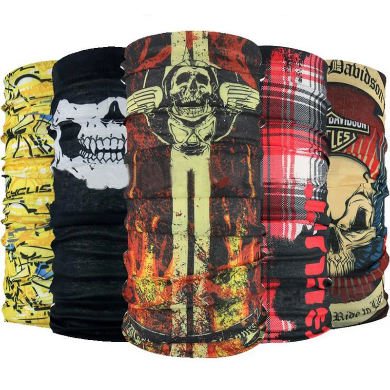 

2019 New Design Skull Magic Ring Scarf Neck Bandana Hiphop Headband Multi Functional Seamless Tubular Face Mask unisex Scarf