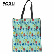 FORUDESIGNS/большие льняные сумки-тоут с рисунком для тяжелой работы, повседневные тканевые сумки для покупок, женские модные сумки на плечо для девушек