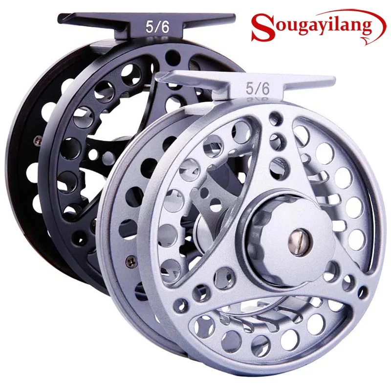 Sougayilang moulinets de pêche à la mouche CNC usiné grande tonnelle moulinet à mouche 2 + 1BB 1:1 accessoires de matériel de pêche à la mouche