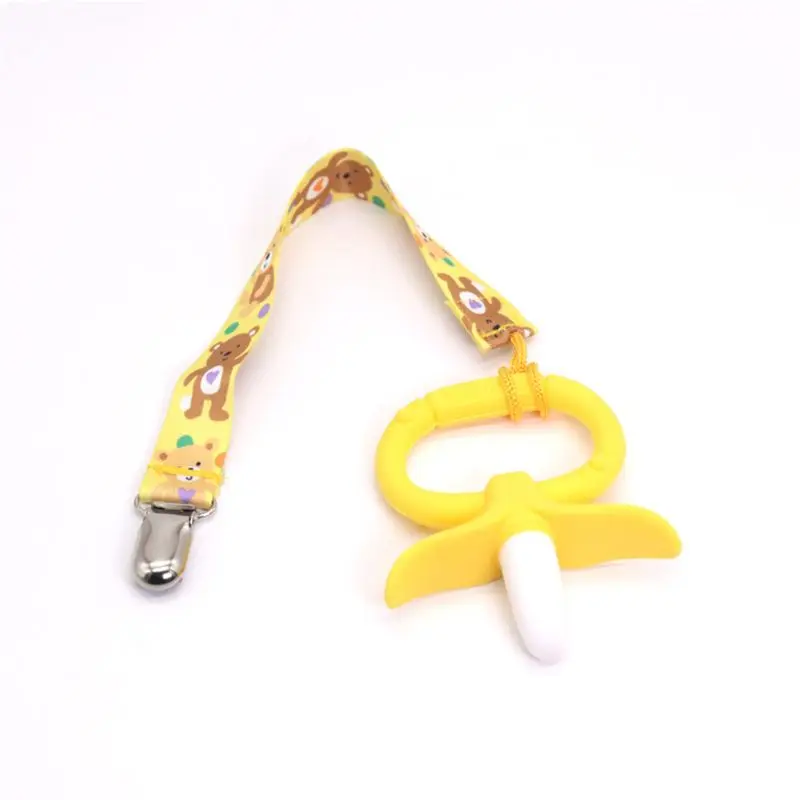 

Portable Baby Teether Anti Lost Strap Clip Kids Pacifier Toys Fixing Hanging Rope Cartoon Patterns Children Accessory