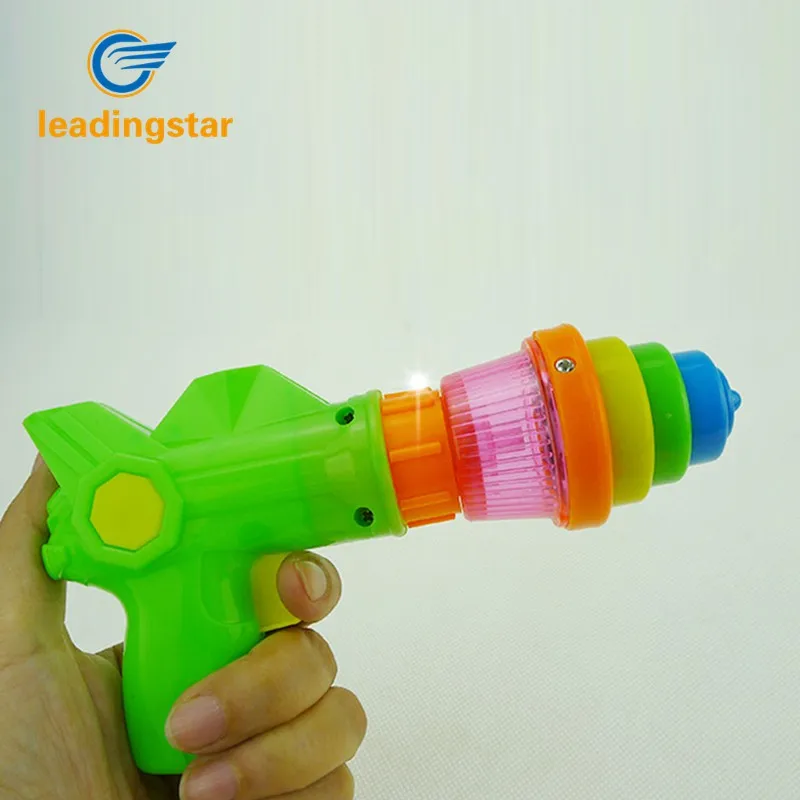 LeadingStar 2 In 1 Disc and Gyro Launcher with 2 Plastic Disc Glowing