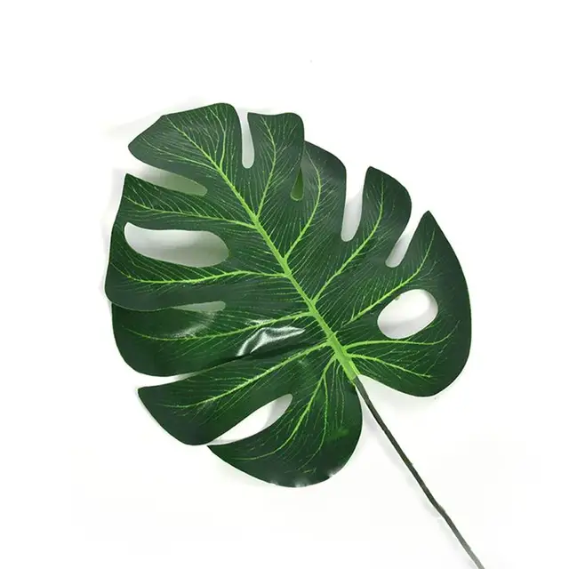 10pcs High Simulation Artificial Monstera Tropical Plant Leaf Home Party Office Store Decorations